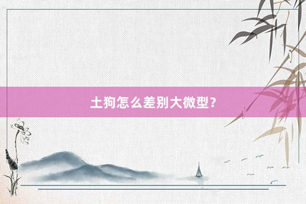 土狗怎么差别大微型？